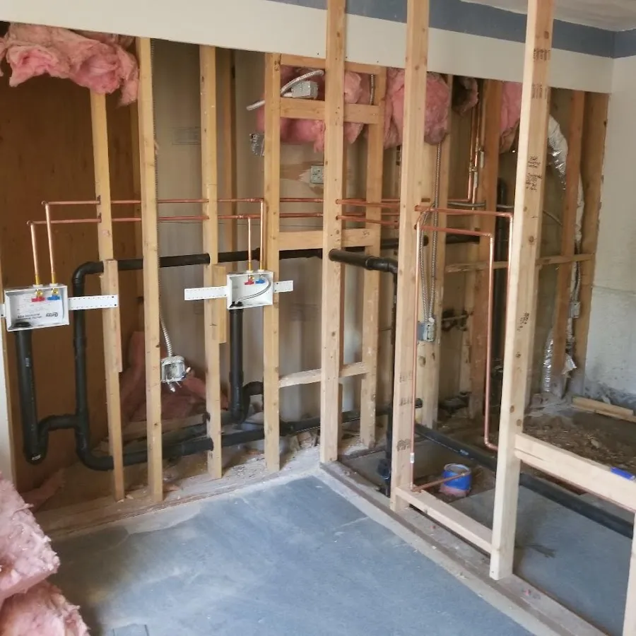 Copper pipe rough-in and plumbing installation in Fond du Lac
